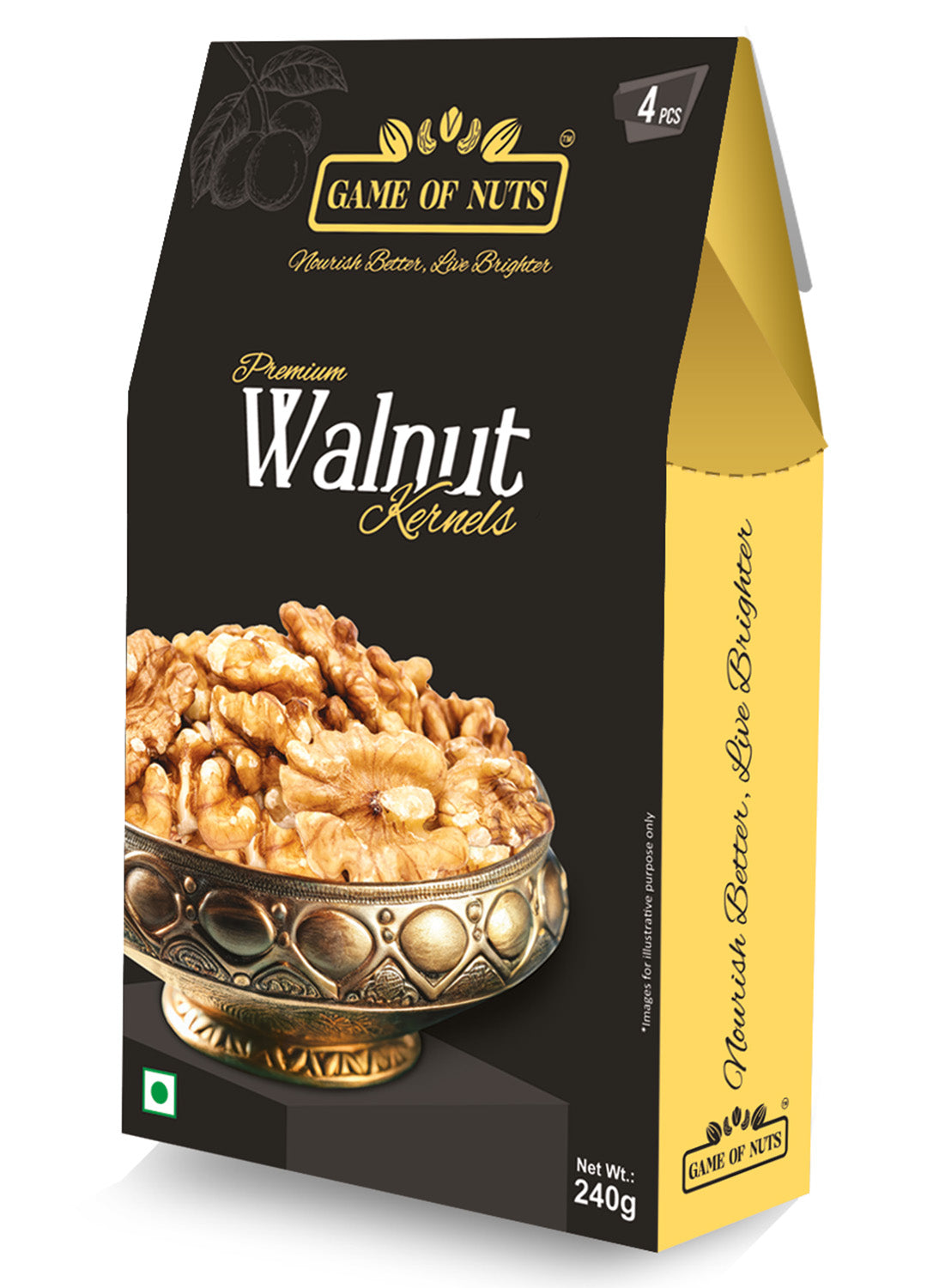 Walnut Kernels 4Pcs - 240gm