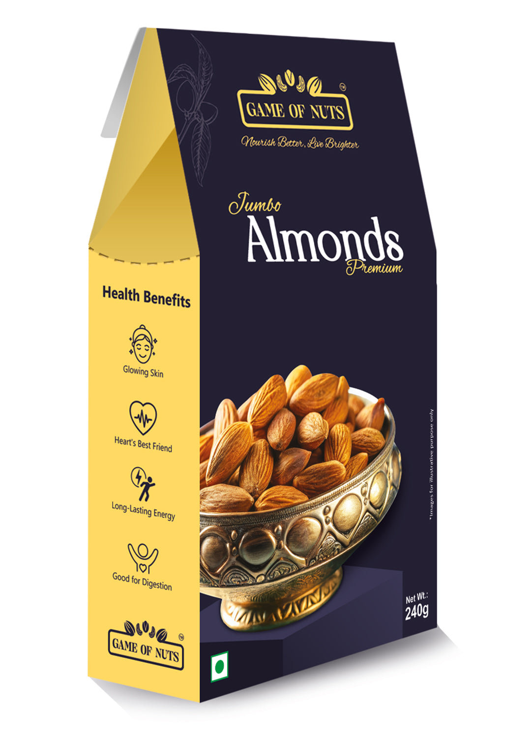 Jumbo Almonds 240gm