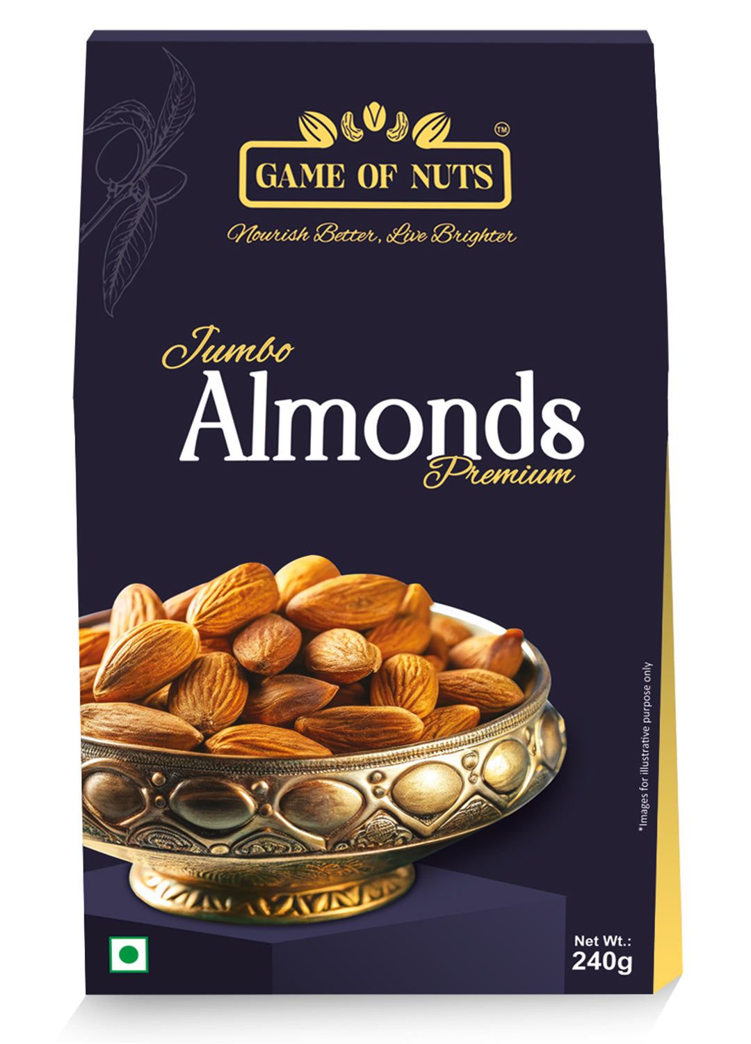 Jumbo Almonds 240gm