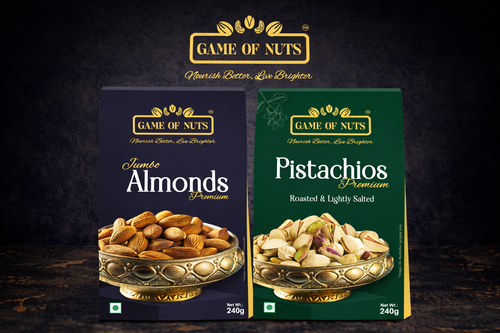 Jumbo Almonds & Pistachios Combo – 240gm Each