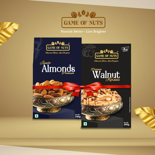 Jumbo Almonds & Walnut Kernels (4 Pc Combo)