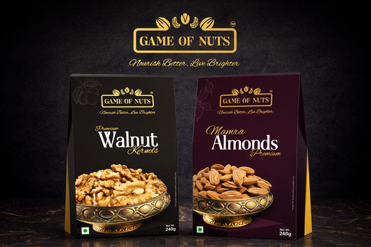 Walnut Kernels (2Pcs) & Mamra Almonds Combo – 240gm Each